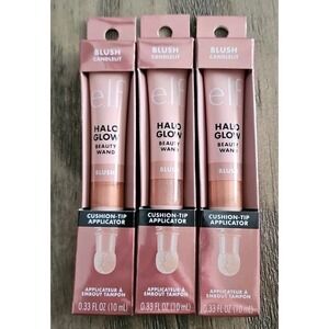 Lot of 3 e.l.f. Halo Glow Blush Beauty Wand in Candlelit Radiant Flush